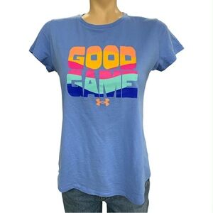 Under Armour Blue Graphic T-Shirt Size L